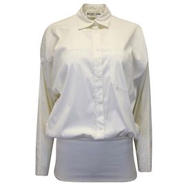 Camisa Michael Kors com botões em algodão branco Branco Cru