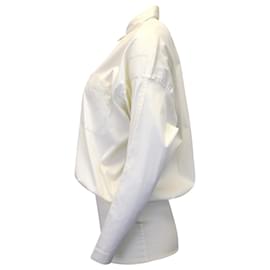Michael Kors-Camisa Michael Kors com botões em algodão branco-Branco,Cru