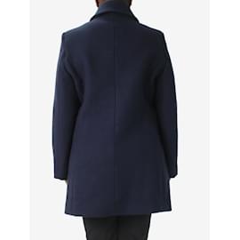 Oscar de la Renta-Blue double-breasted wool coat - size US 10-Blue