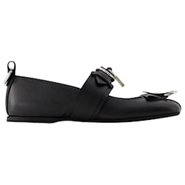 JW Anderson-Punk Ballet Flats - J.W. Anderson - Leather - Black-Black
