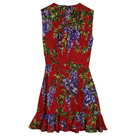 Dolce & Gabbana-Dolce & Gabbana Mini-robe sans manches en viscose multicolore-Multicolore