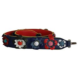 Fendi Flowerland Strap You Shoulder Strap in Multicolor Leather Other Python print