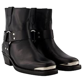 Anine Bing-Mid Ryder Boots - Anine Bing - Leather - Black-Black