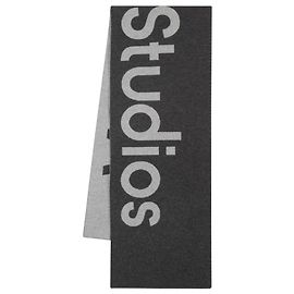 Lenço Toronty Logo - Acne Studios - Lã - Cinza Cinza