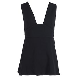 Stella Mc Cartney Stella McCartney Cross Back Top em Viscose Preta Preto