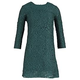 Nina Ricci-Vestido recto de Nina Ricci en poliéster verde-Verde