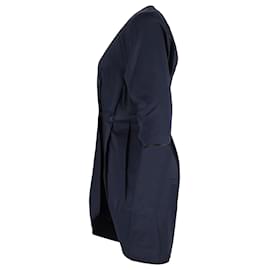 Marc Jacobs-Marc Jacobs Wrap Mini Dress in Navy Blue Cotton-Blue,Navy blue
