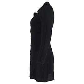 Reformation-Reformation Hugh Mini Dress in Black Viscose-Black
