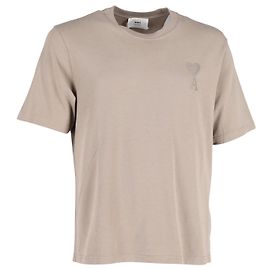 Camiseta AMI Paris Tonal Ami De Coeur de algodón beige Beige