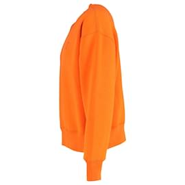Ami Paris-AMI Paris Tonal Ami de Coeur Sweatshirt in Orange Cotton-Orange