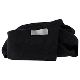 Dior-Gerippter Schal mit Dior-Bienenmotiv aus schwarzer recycelter Wolle-Schwarz