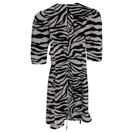 Autre Marque-The Attico Zebra-Print Mini Dress in Multicolor Polyester-Multiple colors