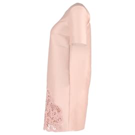 Stella Mc Cartney-Stella McCartney Lace Shift Dress in Pink Cotton-Pink