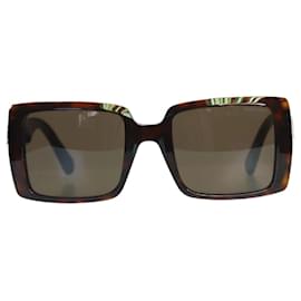 Moncler-Brown tortoise shell square-framed sunglasses-Brown