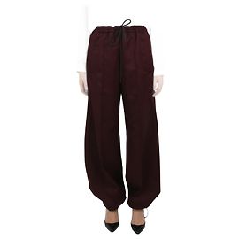 Marni Burgunderrote elastische Wollhose – Größe UK 8 Bordeaux