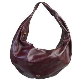 Khaite Bolsa de ombro de couro cor de vinho Bordeaux