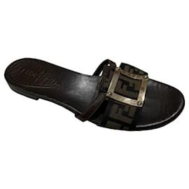Fendi-Sandals-Dark brown