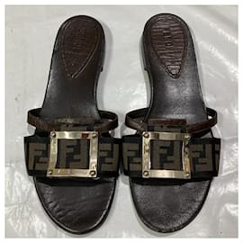 Fendi-Sandals-Dark brown