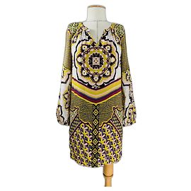 Vestido de seda Hale Bob M Multicor