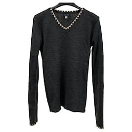 D&G Strickpullover in Dunkelgrau aus Wolle Anthrazitgrau
