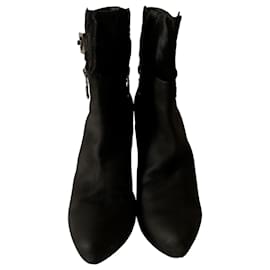 Cesare Paciotti-Black suede ankle boots-Black