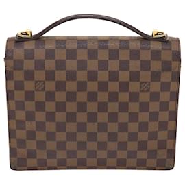Louis Vuitton-LOUIS VUITTON Damier Ebene Monceau 28 Handtasche SPO 2Weg N48088 LV Auth 49347-Andere