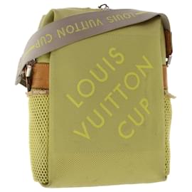 Louis Vuitton-LOUIS VUITTON Damier Geant Weatherly Shoulder Bag Yellow M80636 LV Auth bs6902-Yellow