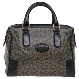 Céline CELINE Borsa a mano in tela macadam con carrozza per cavalli Navy Auth 49448 Blu navy