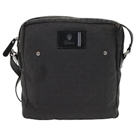 Gucci-GUCCI GG Canvas Shoulder Bag Coated Canvas Leather 2Set Black Beige Auth bs7126-Black,White,Beige