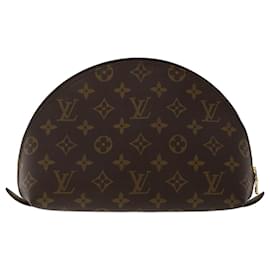 Louis Vuitton-LOUIS VUITTON Monogram Trousse Demi Ronde Cosmetic Pouch M47520 LV Auth 49355-Monogram
