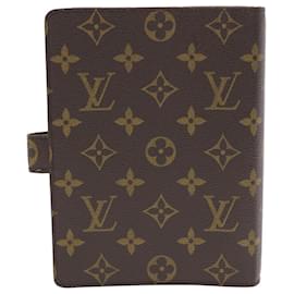 Louis Vuitton-LOUIS VUITTON Monogramm Agenda MM Tagesplaner Cover R20105 LV Auth 49501-Monogramm
