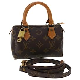 Louis Vuitton-Mini bolso de mano Speedy con monograma de LOUIS VUITTON M41534 LV Auth 49701-Monograma