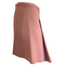 Autre Marque-Plan C Brown Box Pleat Crepe Mini Skirt-Brown