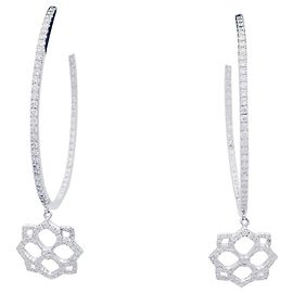 Boucles d'oreilles Messika, "Eden", or blanc, diamants. Autre