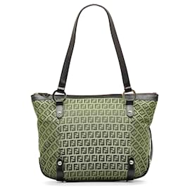 Fendi-Fendi Brown Zucchino Tote Bag-Brown