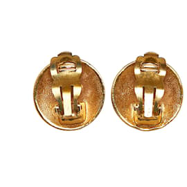 Chanel-Boucles d'oreilles clips Chanel Gold CC-Doré