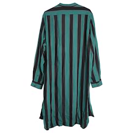 Autre Marque-Wales Bonner Striped Dress in Green Viscose-Green