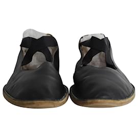 Dries Van Noten-Chaussures plates Dries Van Noten en cuir noir-Noir