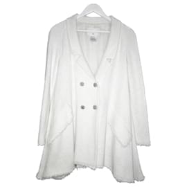 Chanel-Paris / Miami Runway Tweed Coat-White
