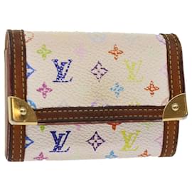 Louis Vuitton-LOUIS VUITTON Monogramma Multicolor Porte Monnaie Plat Bianco M92657 LV Auth bs7067-Bianco
