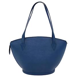 Louis Vuitton-LOUIS VUITTON Bolso de hombro de compras Epi Saint Jacques Azul M52275 Bases de autenticación de LV6947-Azul