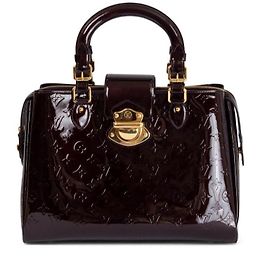 Louis Vuitton Melrose Amaranth Leder Handtasche Dunkelbraun Dunkelbraun
