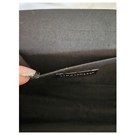 Autre Marque Atmosphere Black Leather Clutch Bag Black