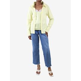 JW Anderson-Yellow lace trimmed shirt - size UK 6-Yellow