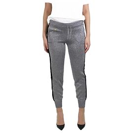 Bella Freud Silver glitter drawstring sweatpants - size S Silvery