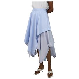 Loewe Blauer asymmetrisch gestreifter Midirock – Größe IT 38 Blau