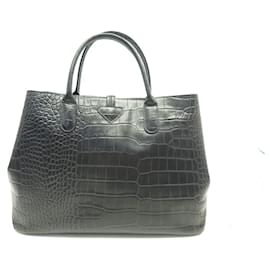 Longchamp Cosmos Large Metallic Leather Shopper Bag