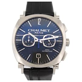 Chaumet-CHAUMET DANDY CHRONOGRAPH WATCH 1229 40 MM STEEL AUTOMATIC WATCH-Silvery