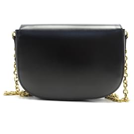 Céline-NEW CELINE TRIOMPHE HANDBAG 191343BUN BLACK LEATHER CROSSBODY HANDBAG-Black