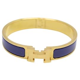 Hermes Clic H Rose Dragee Enamel Gold Plated Narrow Bracelet PM Hermes |  The Luxury Closet